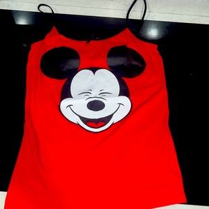 Disney Red Mickey Mouse Tank Top Size Medium